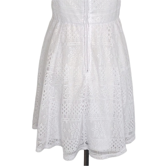 White Lace Fit and Flare Dress As You Wish Size M - Picture 8 of 10
